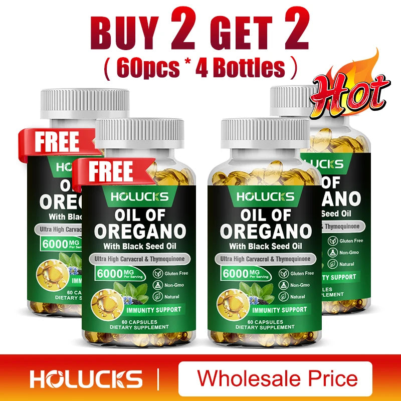 Organic Oregano Oil Softgels | Digestive & Immune Support