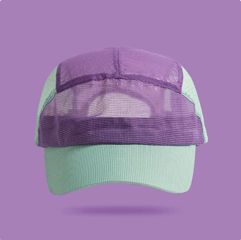 Lightweight Color Block Mesh Baseball Cap for Summer Sports
