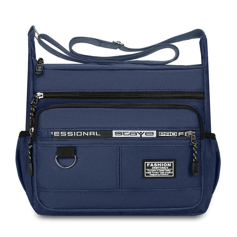 Large Capacity Men's Nylon Shoulder Bag | Stylish Crossbody Messenger