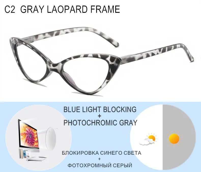 Custom Myopia Glasses with Blue Light Blocking & Photochromic Lenses
