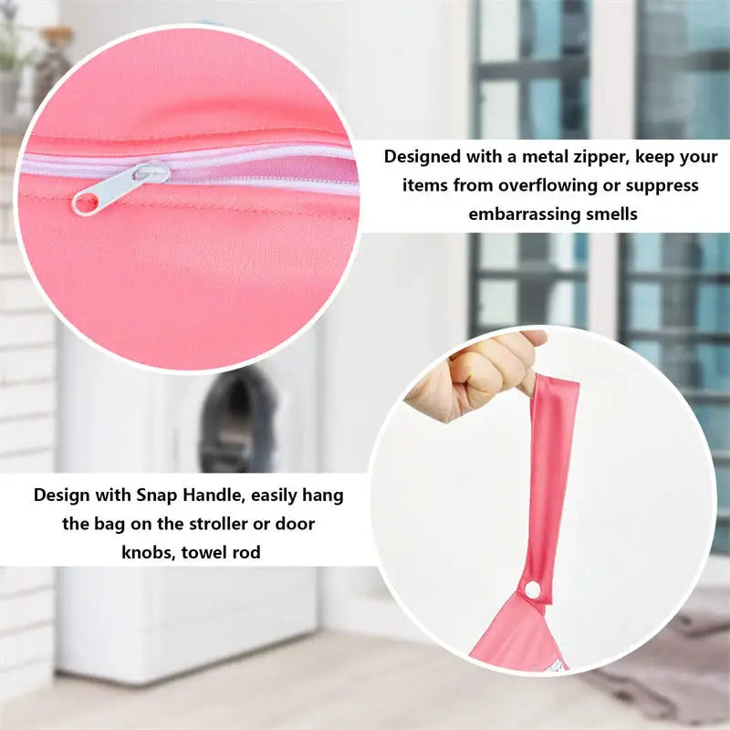 Waterproof Reusable Laundry Bags with Zip | Perfect for Travel & Fitness