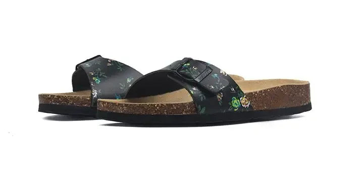 Elegantes chanclas de corcho de verano para mujer | Sandalias informales de playa