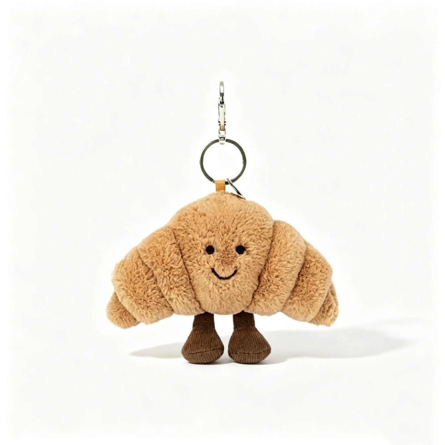 Cute White Dragon Plush Keychain | Soft Stuffed Animal Charm