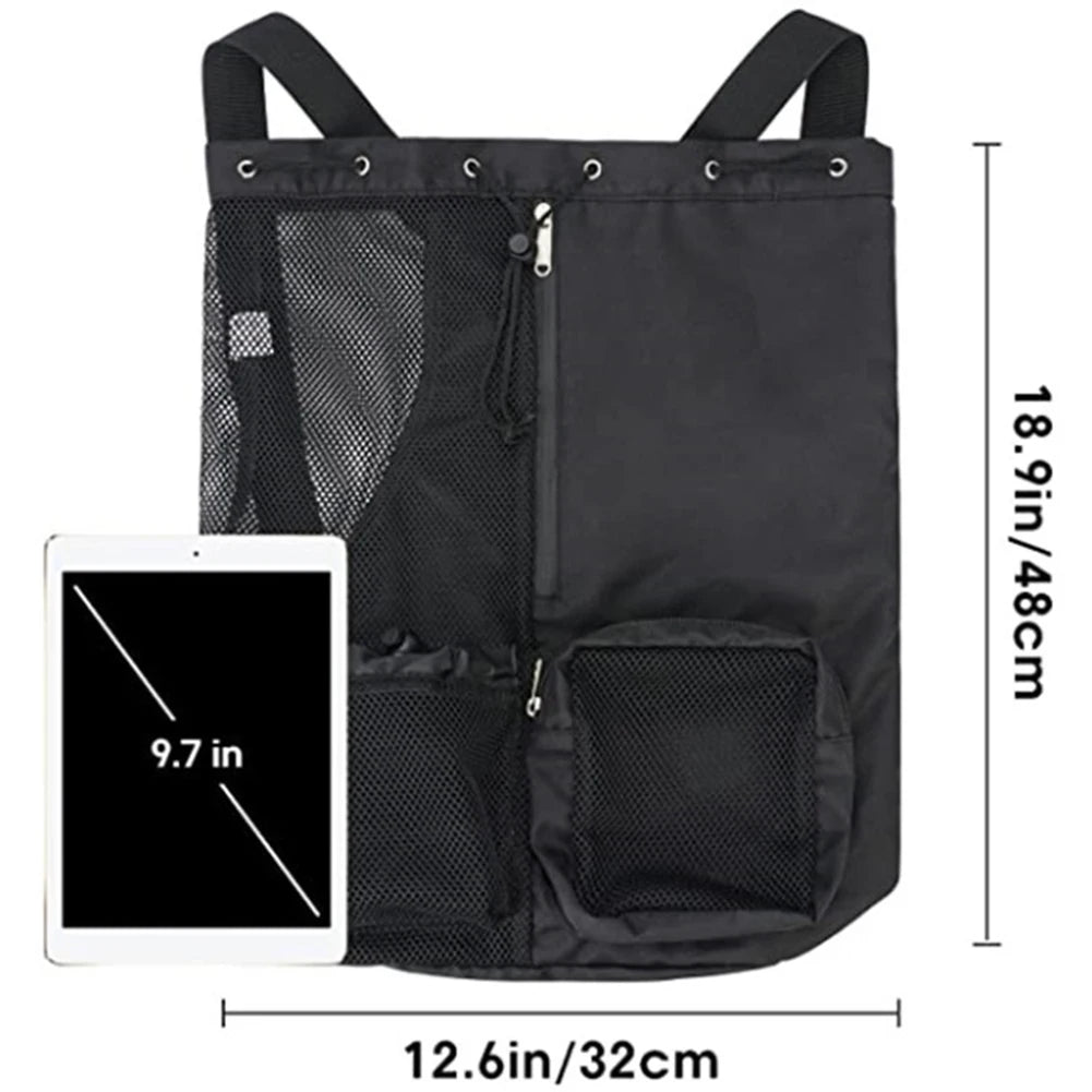 Lightweight Basketball Drawstring Backpack with Wet Pocket
