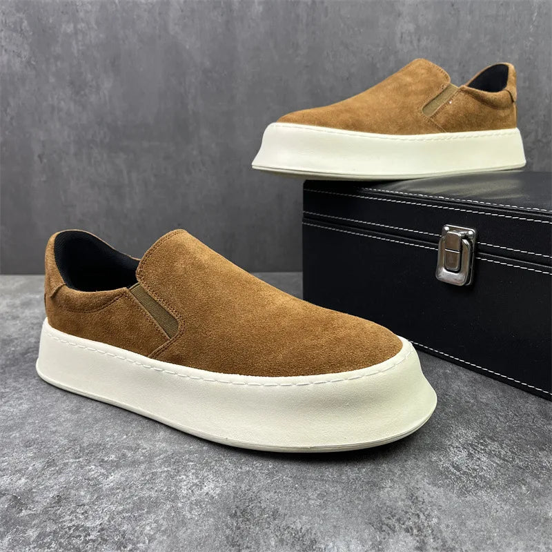 Men's Casual Slip-On Shoes | Comfortable Lightweight Leather Footwear