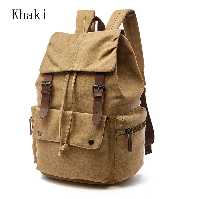 Vintage Canvas Backpack | Spacious Hiking & Travel Bag