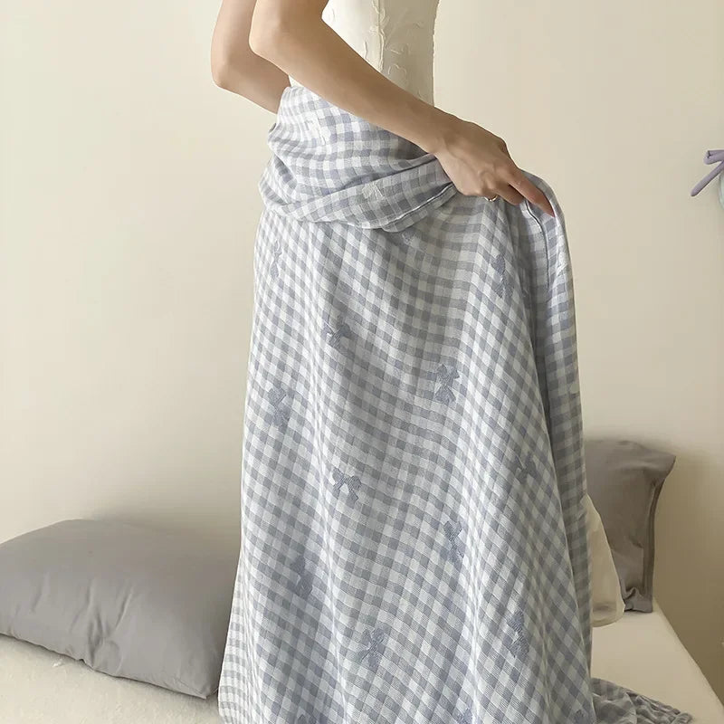 Summer Cool Cotton Blanket | Silky Smooth Air-Conditioning Blanket