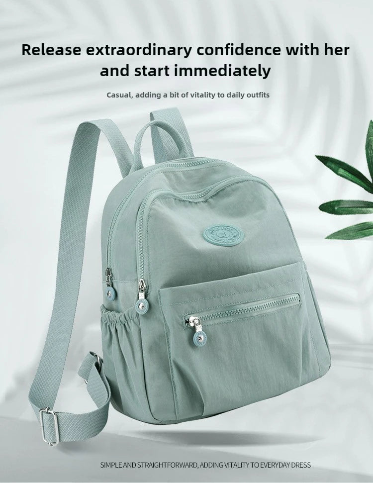Women's Nylon Oxford Backpack | Stylish Small Rucksack