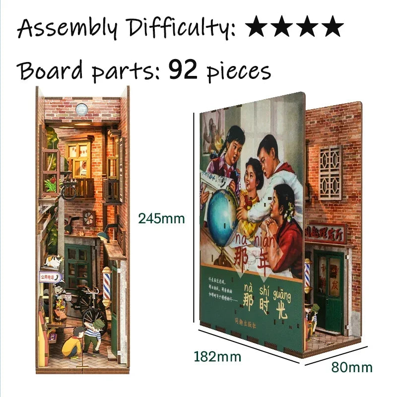 Kits insertables de estantería de madera para rincones de lectura (DIY) | Decoración miniatura creativa
