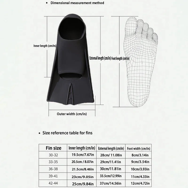 Professional Silicone Swim Training Fins for All Ages | Free Shipping