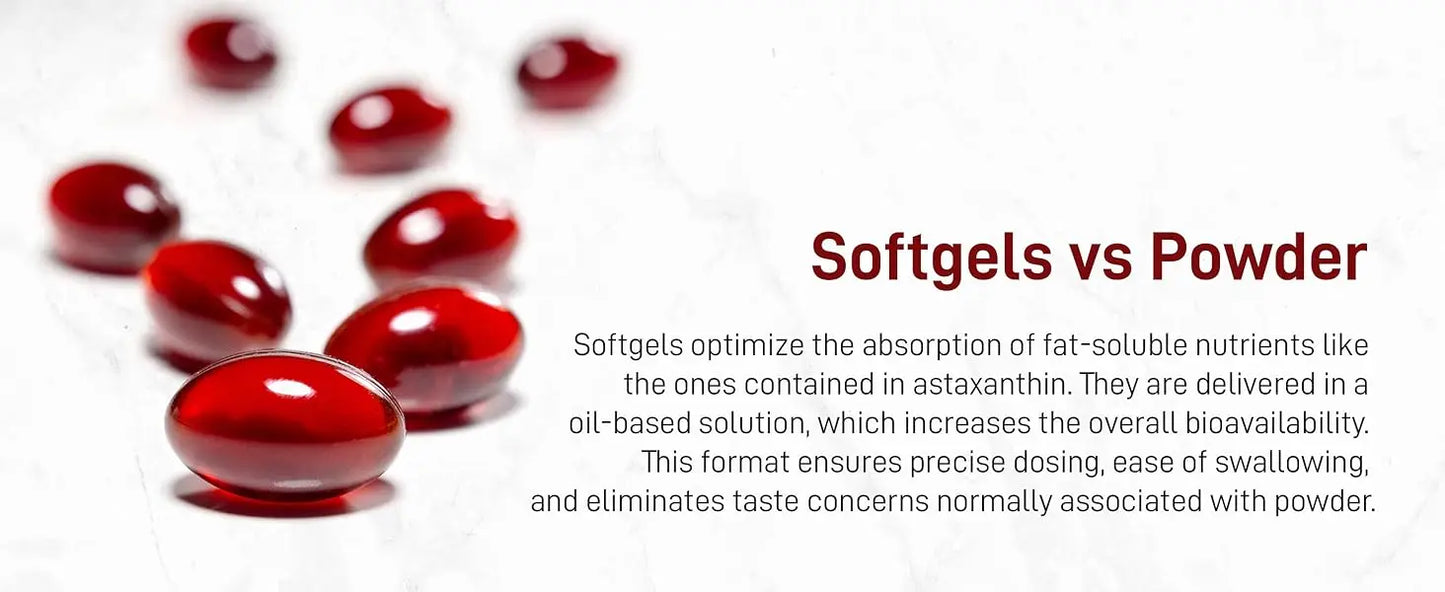 Astaxanthin Supplement Softgels | Powerful Antioxidant Support