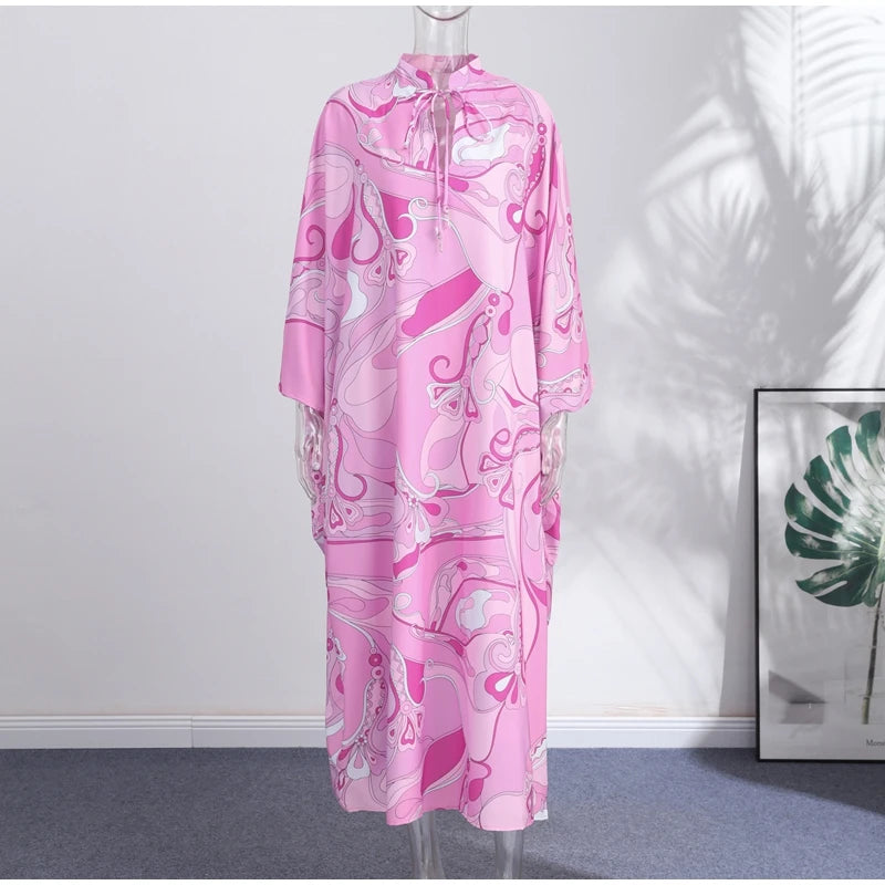 Stylish Oversized Women's Print Kaftan Maxi Dress for Summer
