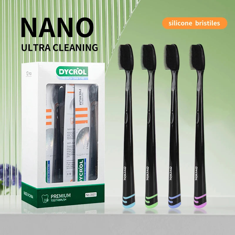 Silicone Bristle Toothbrush Sets | Colorful Deep Cleaning Tools