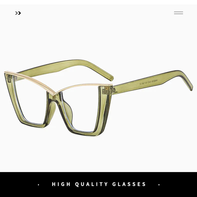 Chic Oversized Cat Eye Glasses | Stylish Blue Light Blocking Eyewear