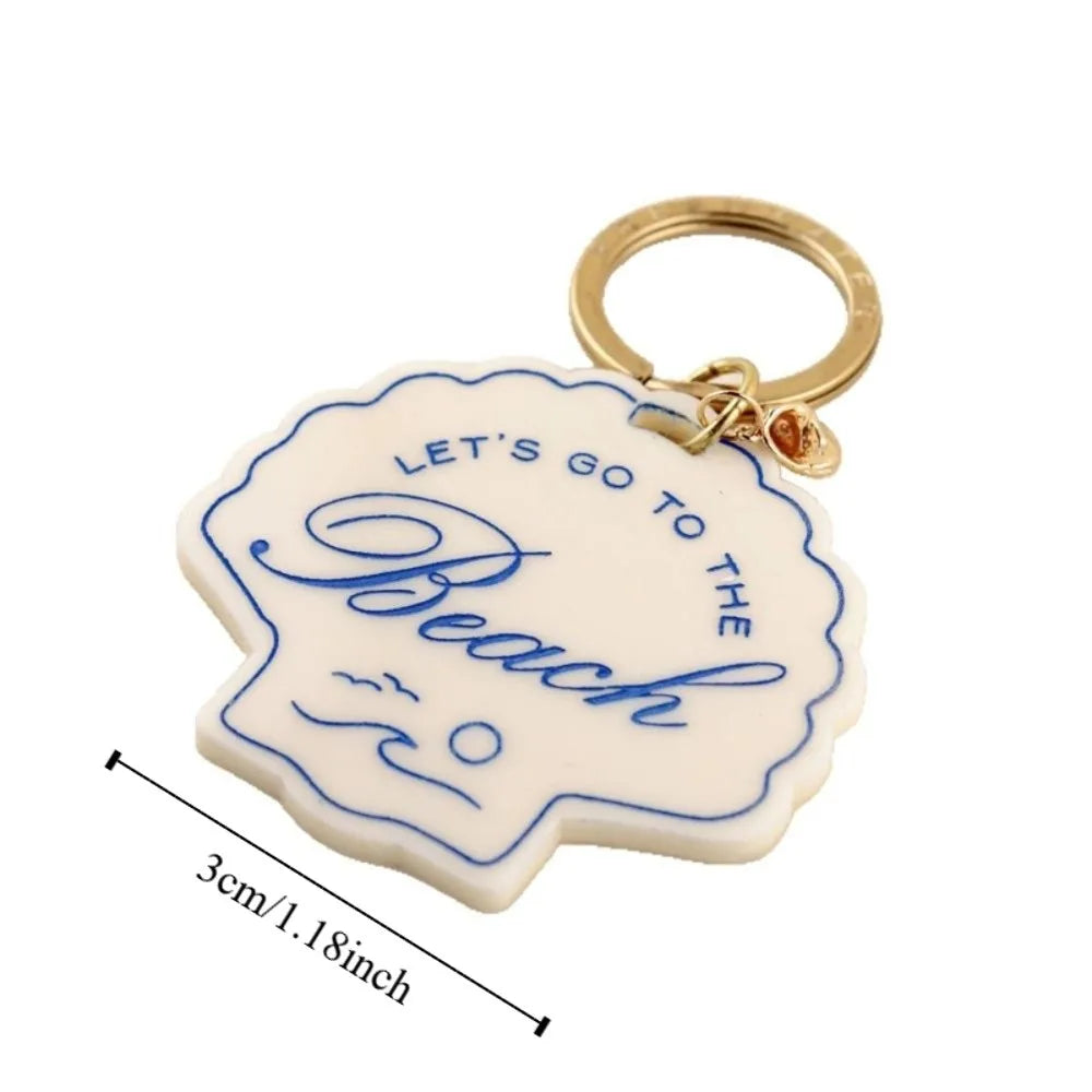 Retro Acrylic Charms Keyring | Cute Woven Pendant for Bags