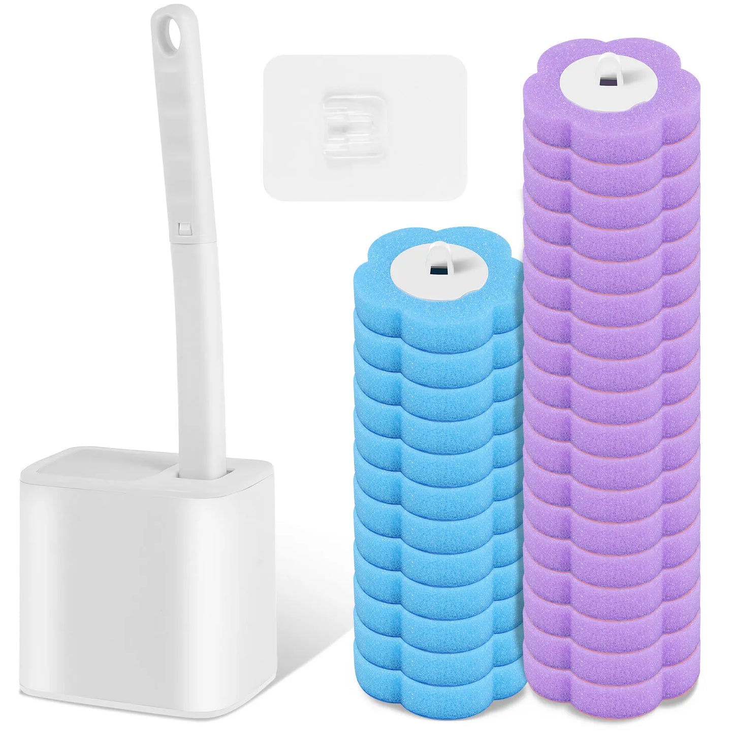 18/36Pcs Toilet Brush with Disposable Heads | Ultimate Bathroom Cleaner