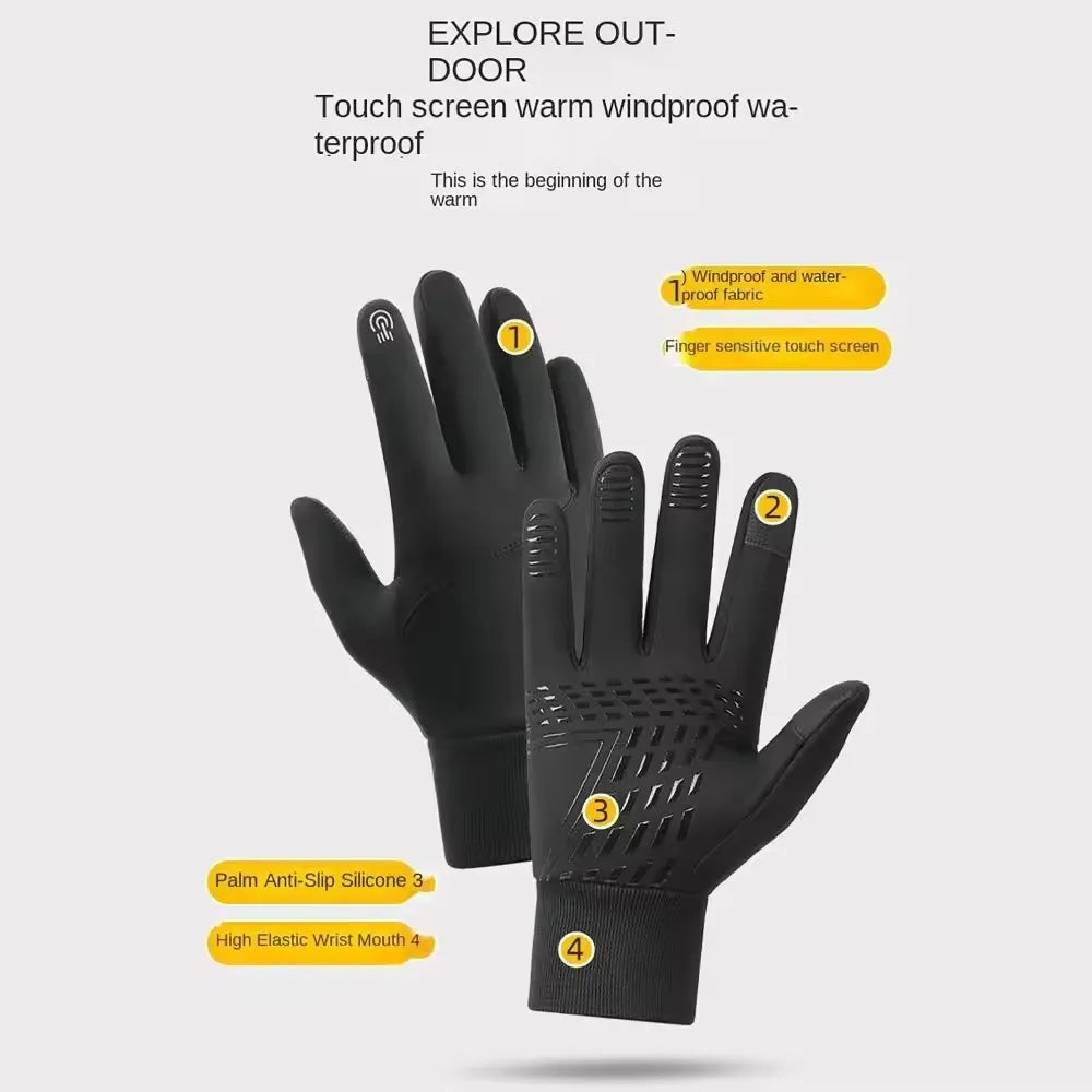 Warm Windproof Touch Screen Cycling Gloves for Autumn & Winter