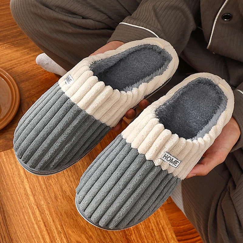 Cozy Plush Fur Slippers for Couples | Soft Non-Slip Winter Footwear