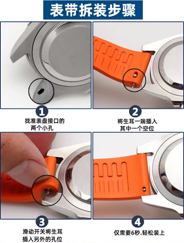 Versatile Silicone Watch Strap | Comfortable & Stylish Design