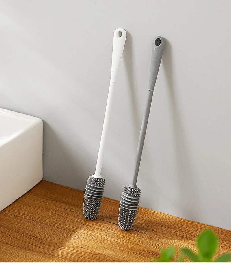 360° Rotating Silicone Baby Bottle Brush | Easy Cleaning Tool