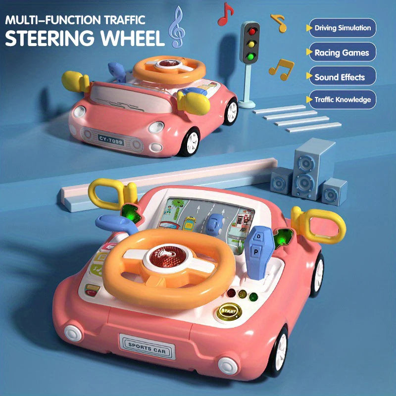 Juguete de volante eléctrico interactivo | Diversión musical sensorial