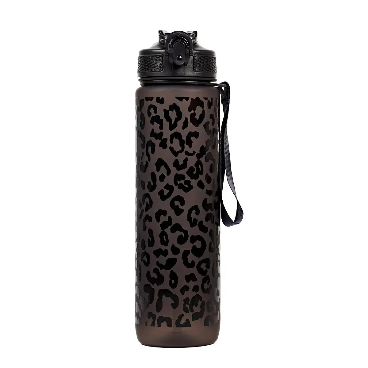 1 Liter Leopard Print Sports Water Bottle | Leak-Proof & Portable