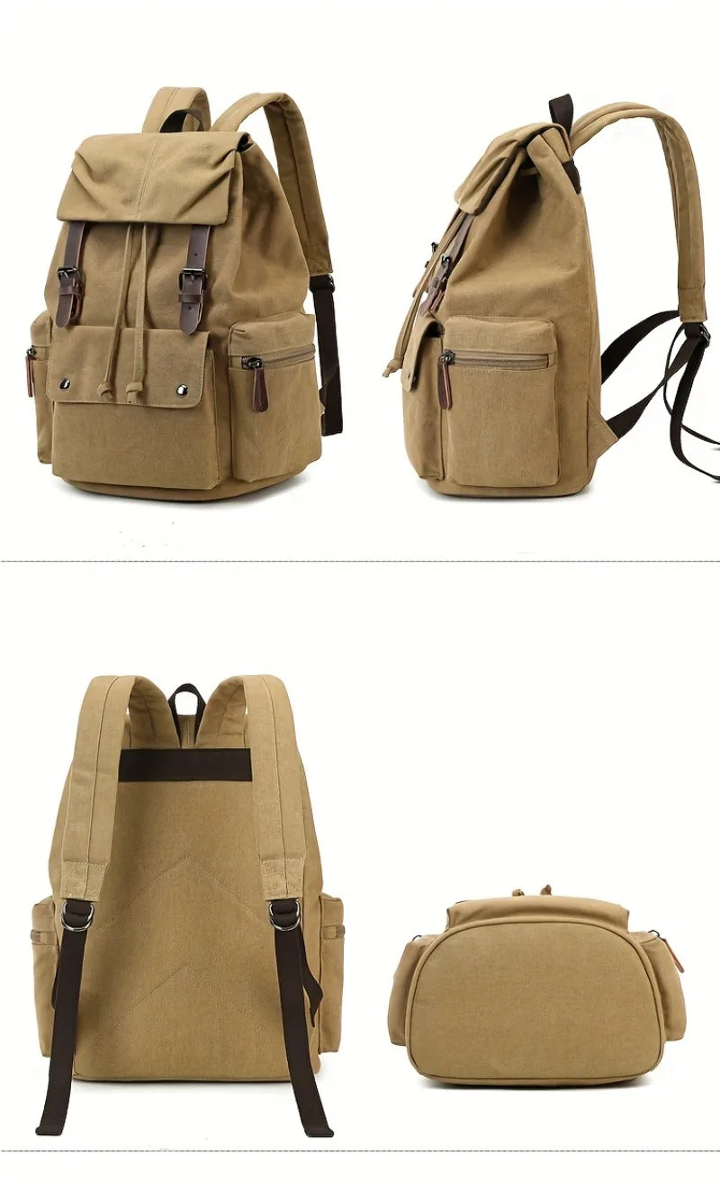 Stylish Large Capacity Canvas Backpack | Unisex Travel Bag