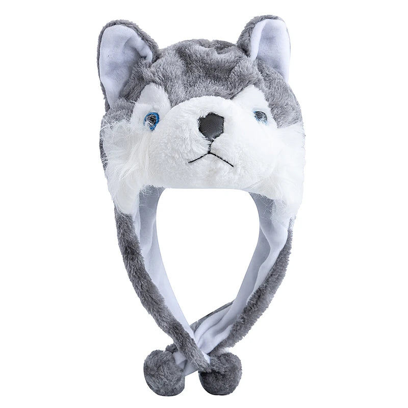 Unisex Funny 3D Bulls Head Plush Winter Beanie | Cozy Cartoon Hat