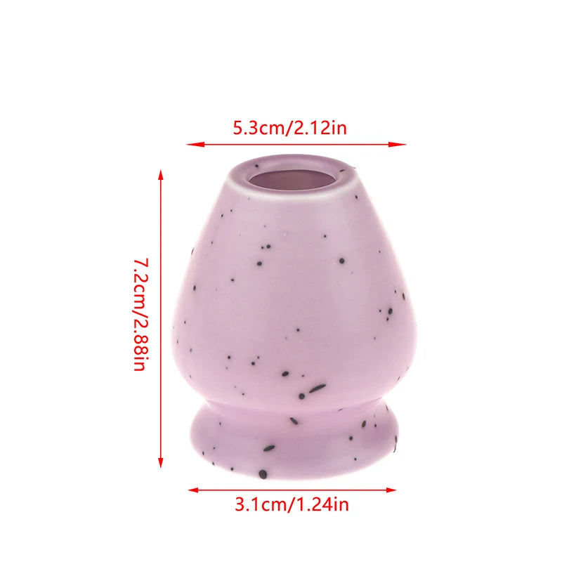 Soporte de cerámica hecho a mano para batidor de matcha | Elegante accesorio para el té