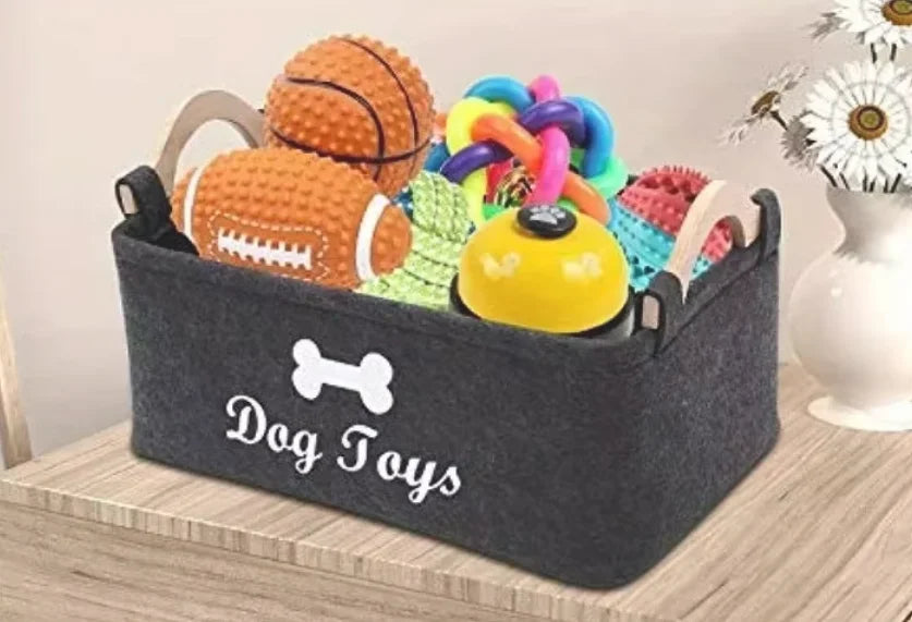 Pet Toy Storage Basket | Organize Your Dog's Toys Effectively