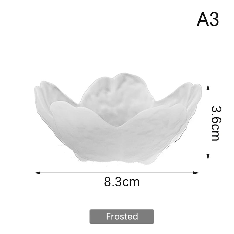Elegant Cherry Blossoms Seasoning Plate | Nordic Glass Dish