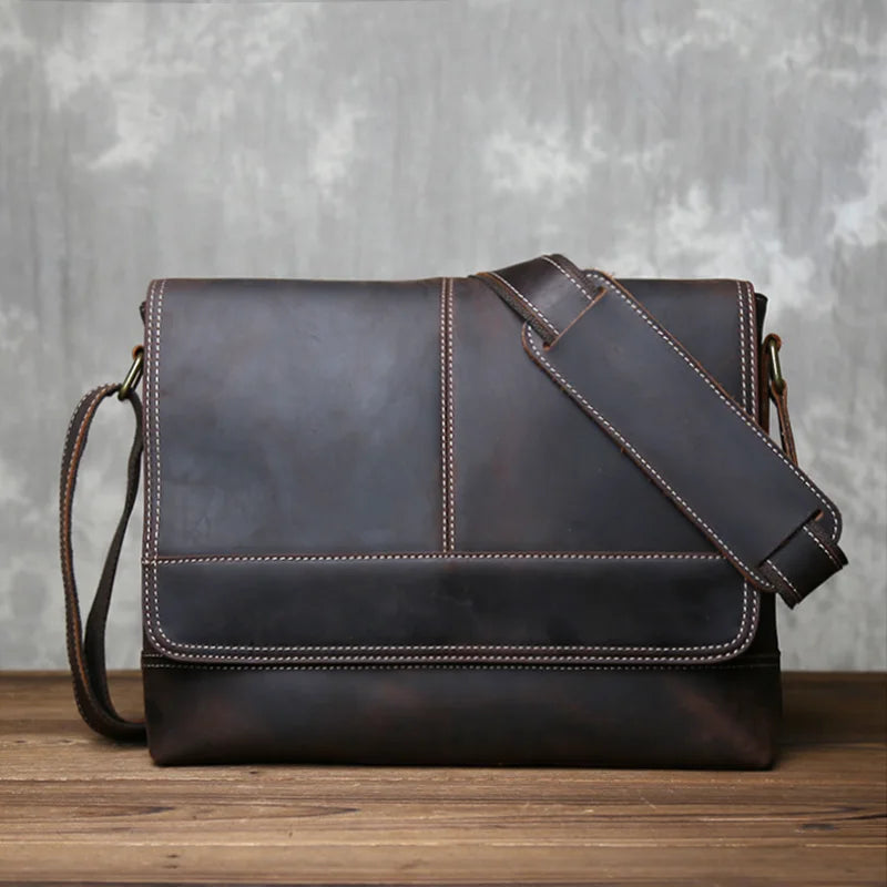 Retro One-Shoulder Genuine Leather Backpack | Large Capacity