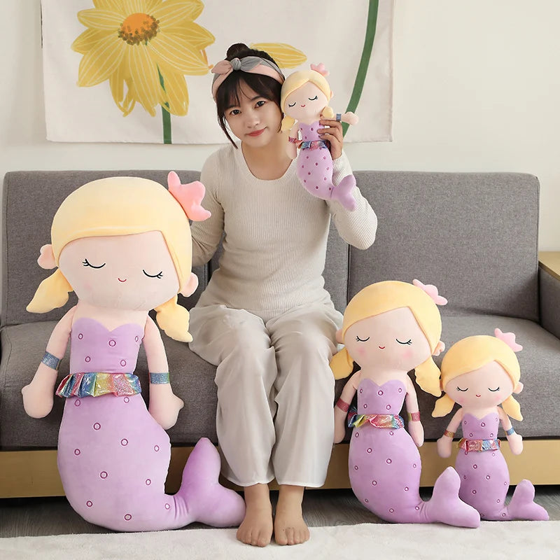 Mermaid Plush Toys | Soft Cozy Throw Pillow for Kids