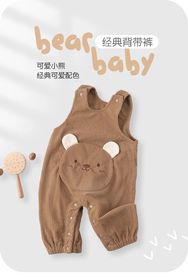 Comfy Open-Crotch Baby Overalls for Boys and Girls | Autumn Style