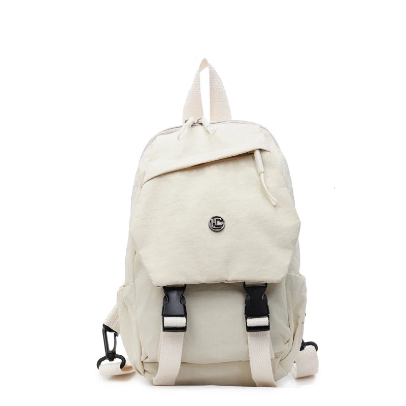 Versatile Solid Color Unisex Small Backpack | Large Capacity Design
