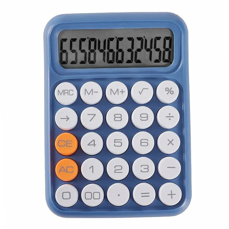 Cute Candy Color Mechanical Calculator | 12-Digit Office Tool