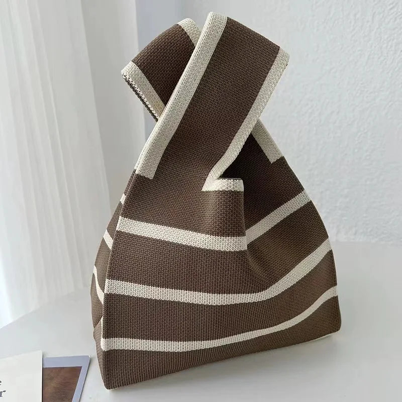Handmade Mini Knitted Tote Bags | Portable Spring Summer Handbags