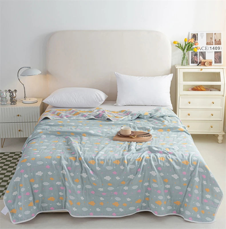 Breathable Summer Quilt | Multi-functional Cotton Towel Blanket