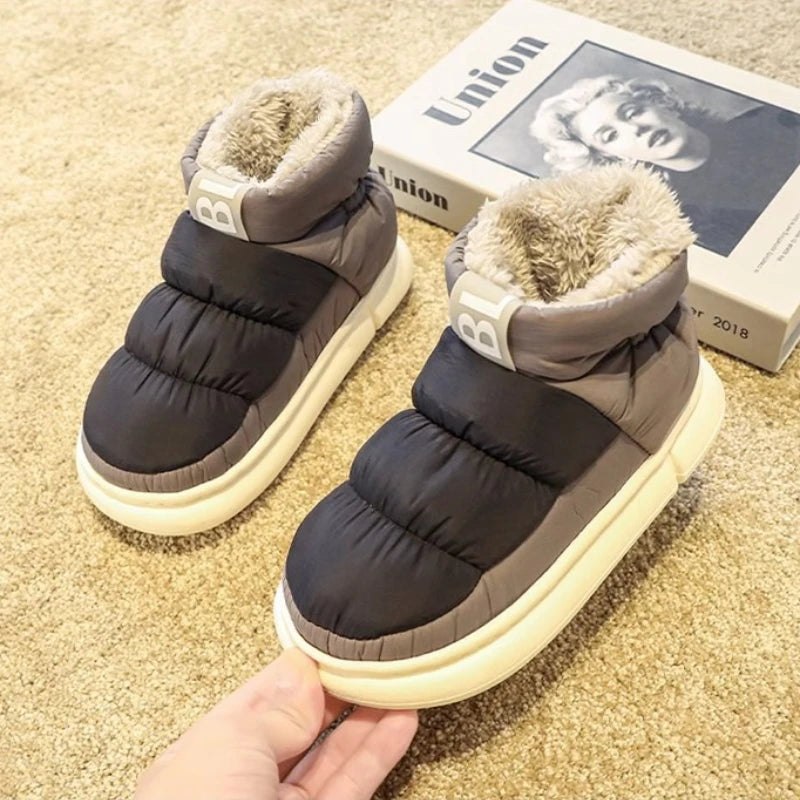 Men's Warm Plush Snow Boots | Cozy Mid-Calf Winter Footwear