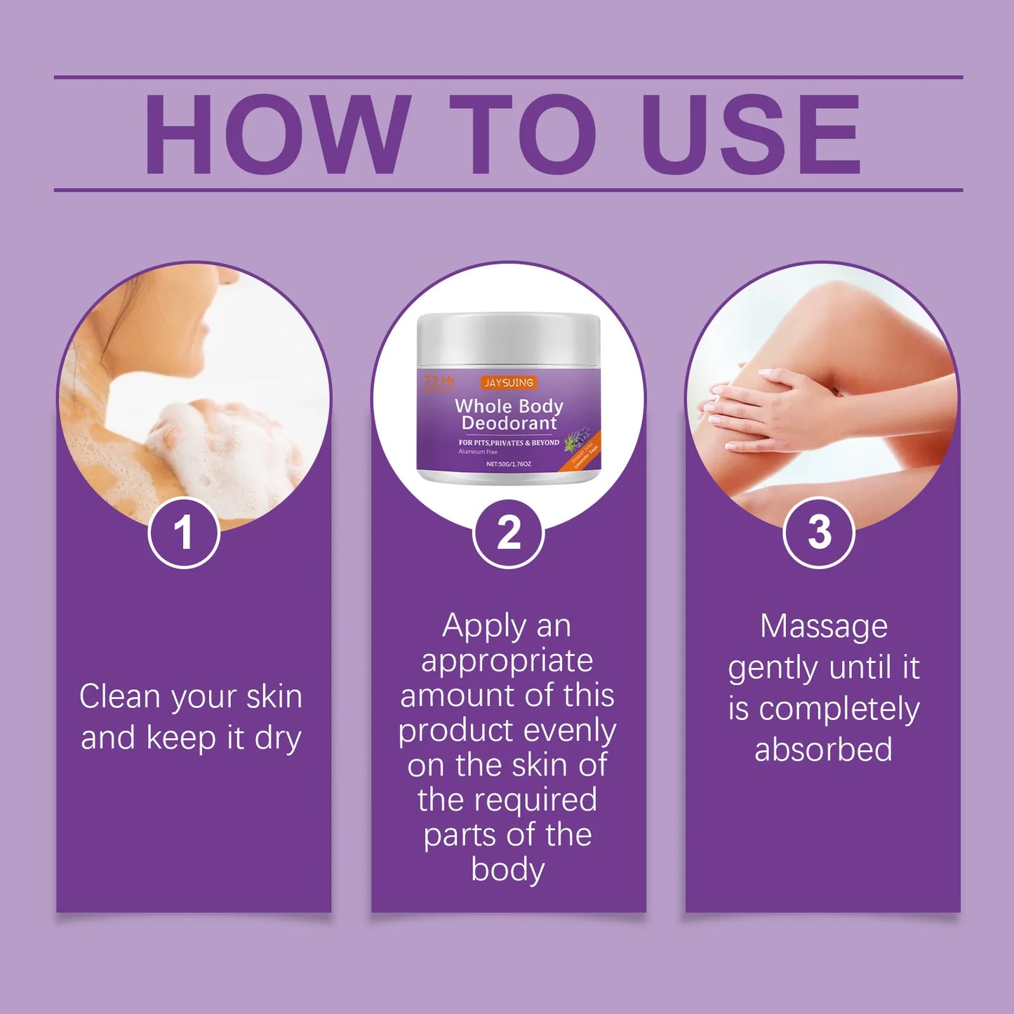 Whole Body Deodorant Cream | Lasting Odor Protection & Refreshing Aroma