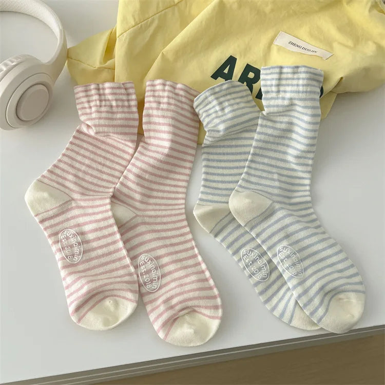 Casual Striped Women's Socks | Trendy Harajuku Streetwear