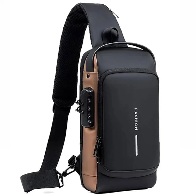 Men's Multifunctional Anti-theft USB Shoulder Bag | Travel Sling Bag