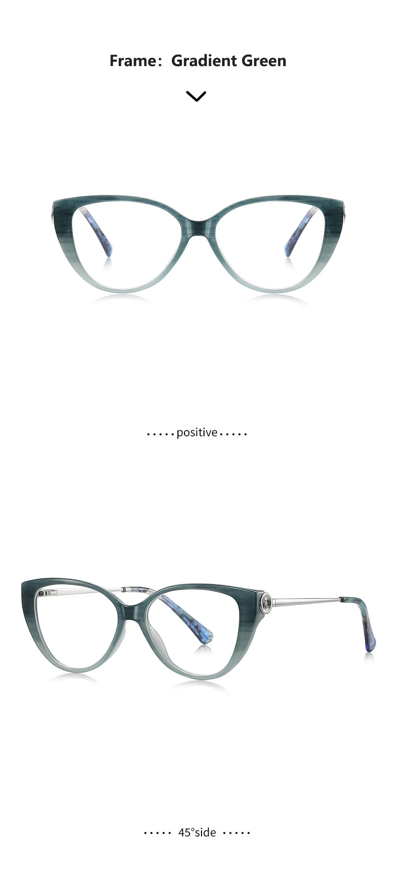 Fashionable Women's Spring Cat Eye Prescription Glasses 2026