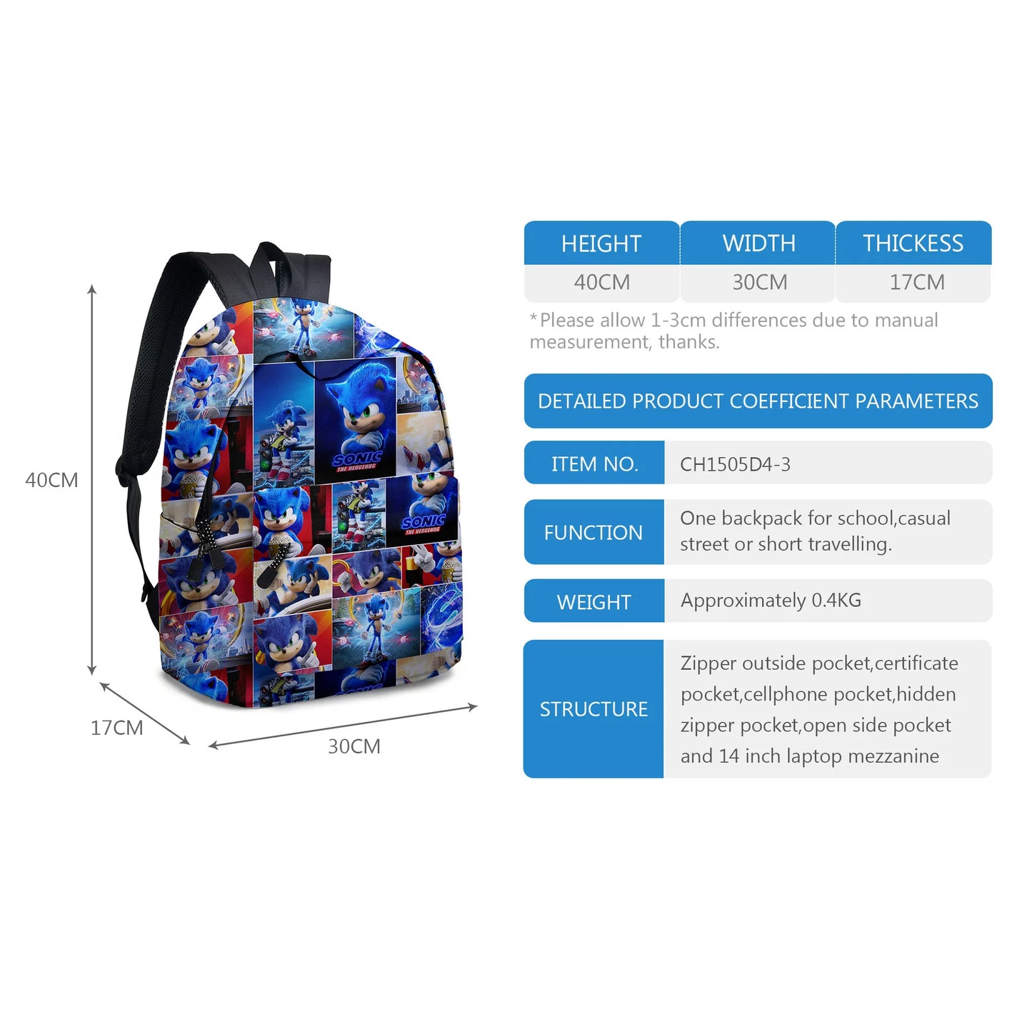 Anime Demon Slayer Backpack Set | Stylish Schoolbag & Pen Bag