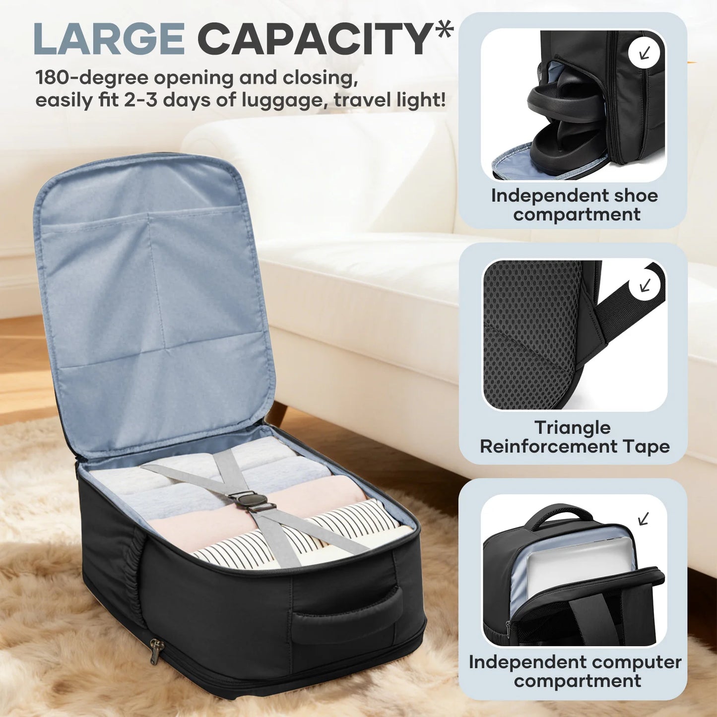 Airline Approved Travel Backpack | Compact Carry-On Bag