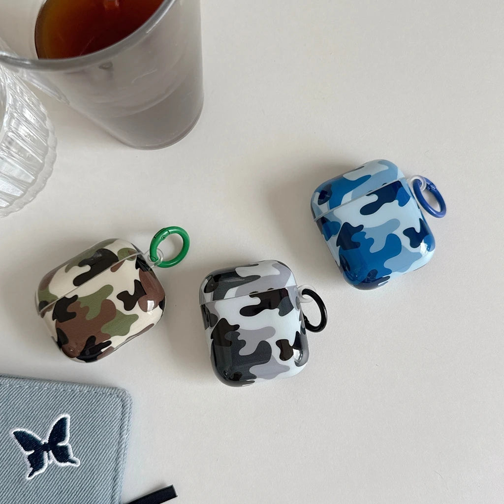 Color Collision Camouflage Earphone Case Cover for All AirPods