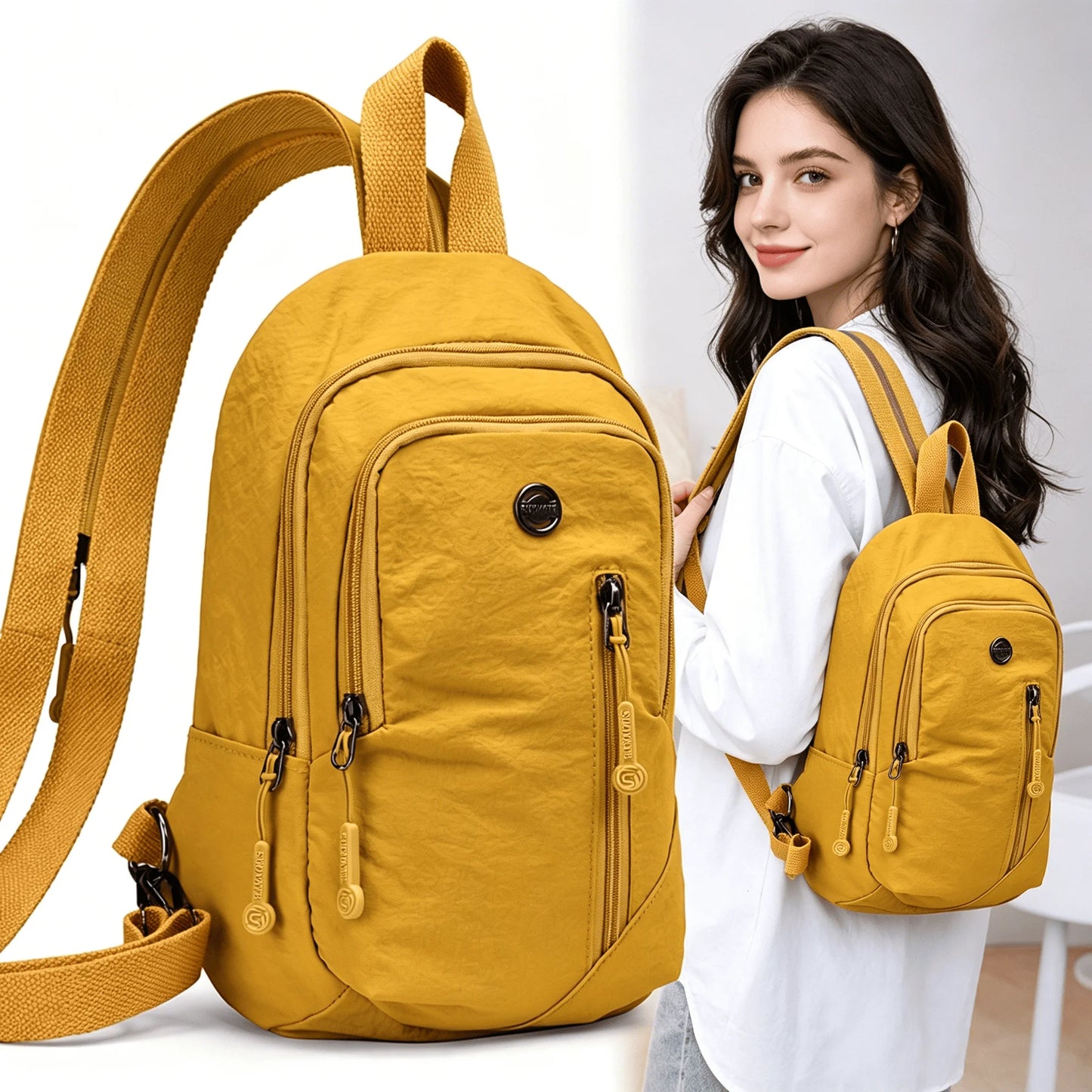 Women's Anti-Theft Lightweight Chest Pack | Large Capacity Daypack