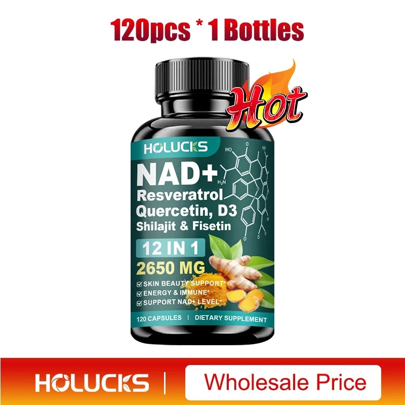 NAD+ Capsules with Resveratrol | Enhance Energy & Skin Health