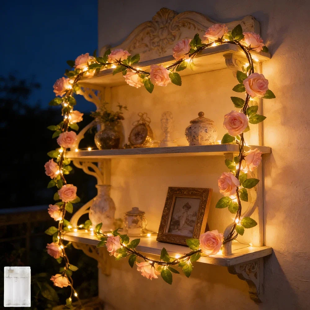 Artificial Rose Vine LED String Light | Perfect for Celebrations