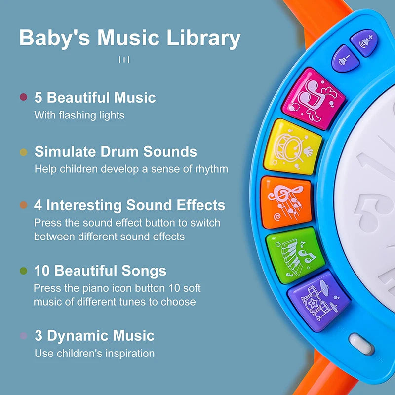 Batería para niños pequeños | Juguetes musicales educativos